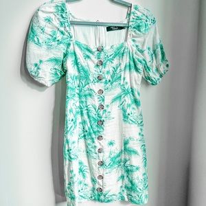 Paper Heart Dress - Palm Tree Print